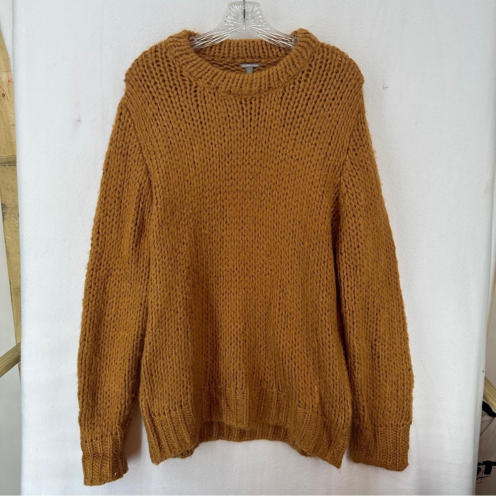 Charlotte‎ Russe Knit Pullover Crewneck Sweater Large Orange